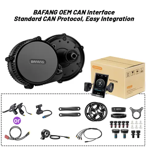 Bafang Kit de moteur d'entraînement central peut BUS sans batterie BBS02B 48V 750W 500W 350W 250W 500W 36V 250W Kit de Conversion de vélo électrique eBike