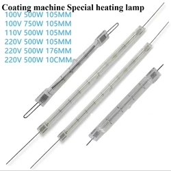 New original Infrared Heater Lamp Transparent 220V/110V 750W 1000W 175mm 200mm Halogen Heating Tube Twin Spiral Drying Quartz