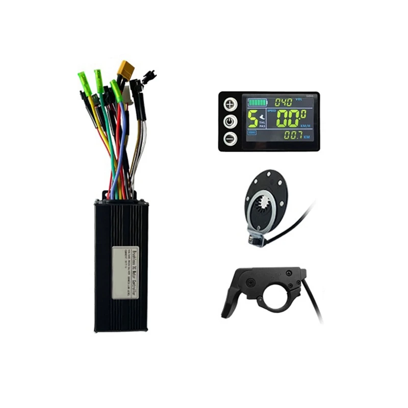 Electric Scooter Lithium Battery Modified LCD-S866 Color Screen Instrument 30A Controller Power Booster Throttle Set Replacement