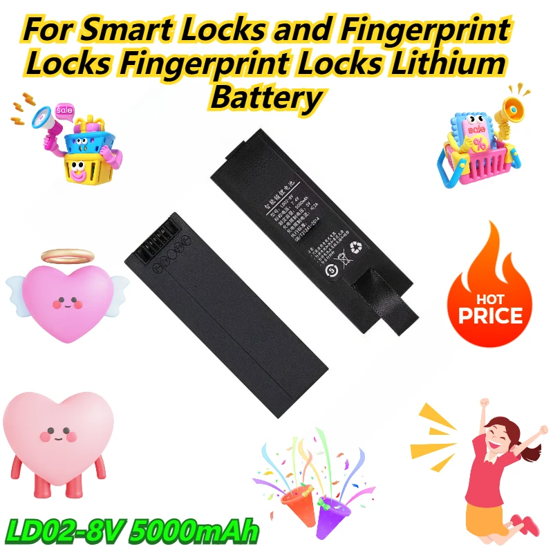 

LD02-8V 5000mAh For Smart Locks and Fingerprint Locks Fingerprint Locks Lithium Battery
