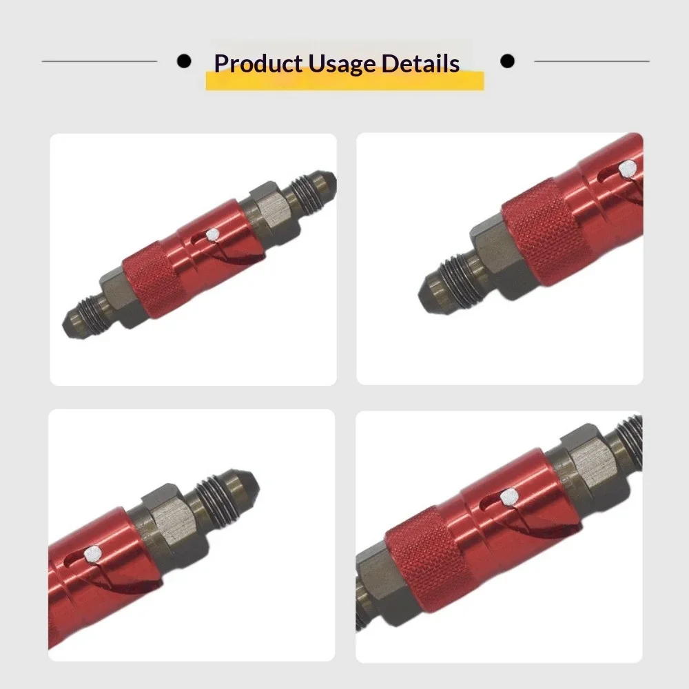 1PC Universal AN3 Motorcycle Caliper Oil Line Quick Release Kit - CNC Aluminum Cut-Off Coupling for Scooters & Moto Brake Mods