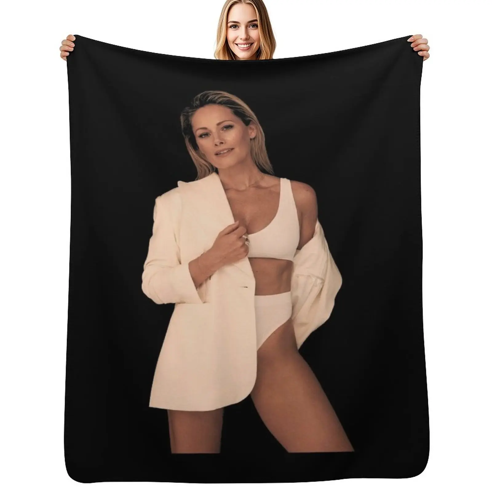 

Helene Fischer - Shoot With Sexy Blazer Throw Blanket Soft Sherpa Fleece Warm Blanket for Winter
