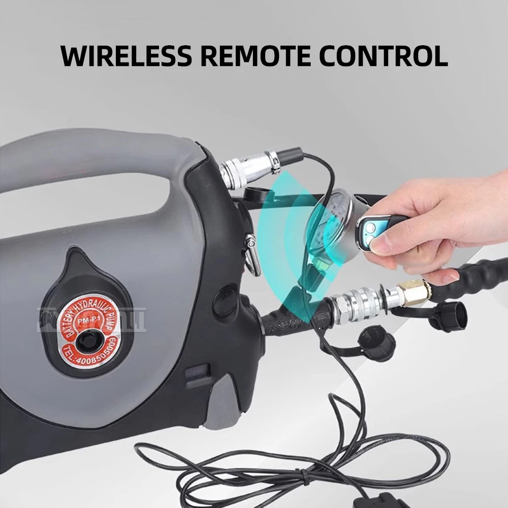 

2026 Ultra High Voltage LED Hydraulic Pump Portable Electric Hydraulic Pump Station Wireless Remote Control Pump 70MPA 18V5.0Ah