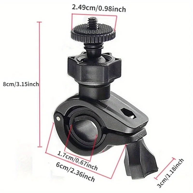 Black Camera Accessory Bike Motorcycle Useful Sport Camera Holder Bracket Handlebar Mount Stand