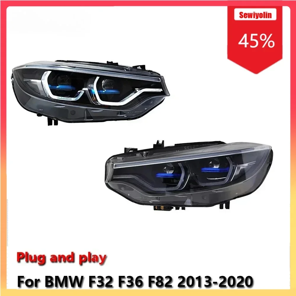 

Автомобильные светодиодные фары в сборе для BMW 4 серии F32 F36 F82 F80 2013-2020, автомобильные противотуманные фары DRL, заглушка стоп-сигнала поворота