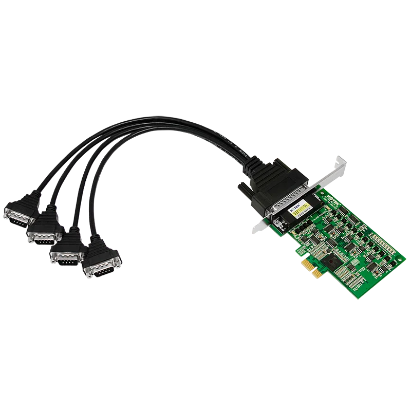 

UOTEK Industrial PCI-E to RS-485 RS-422 Serial Card PCIE to RS485 RS422 4 Ports High Speed Converter DB9 Com Connector UT-794