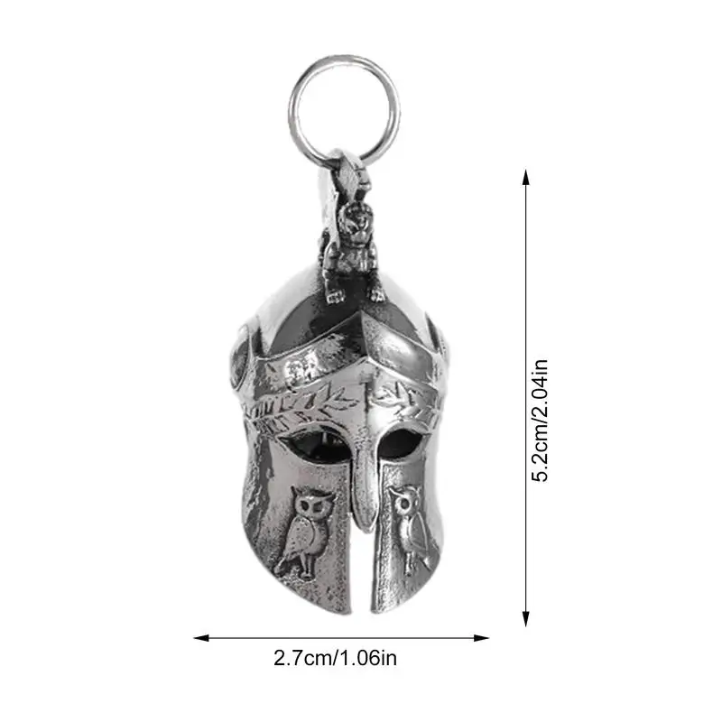 Retro Motorcycle Bell Roman Warrior Helmet Charm Metal Necklace Pendant Good Luck Bells For Scooter Motorcycle Biker Gifts image 6