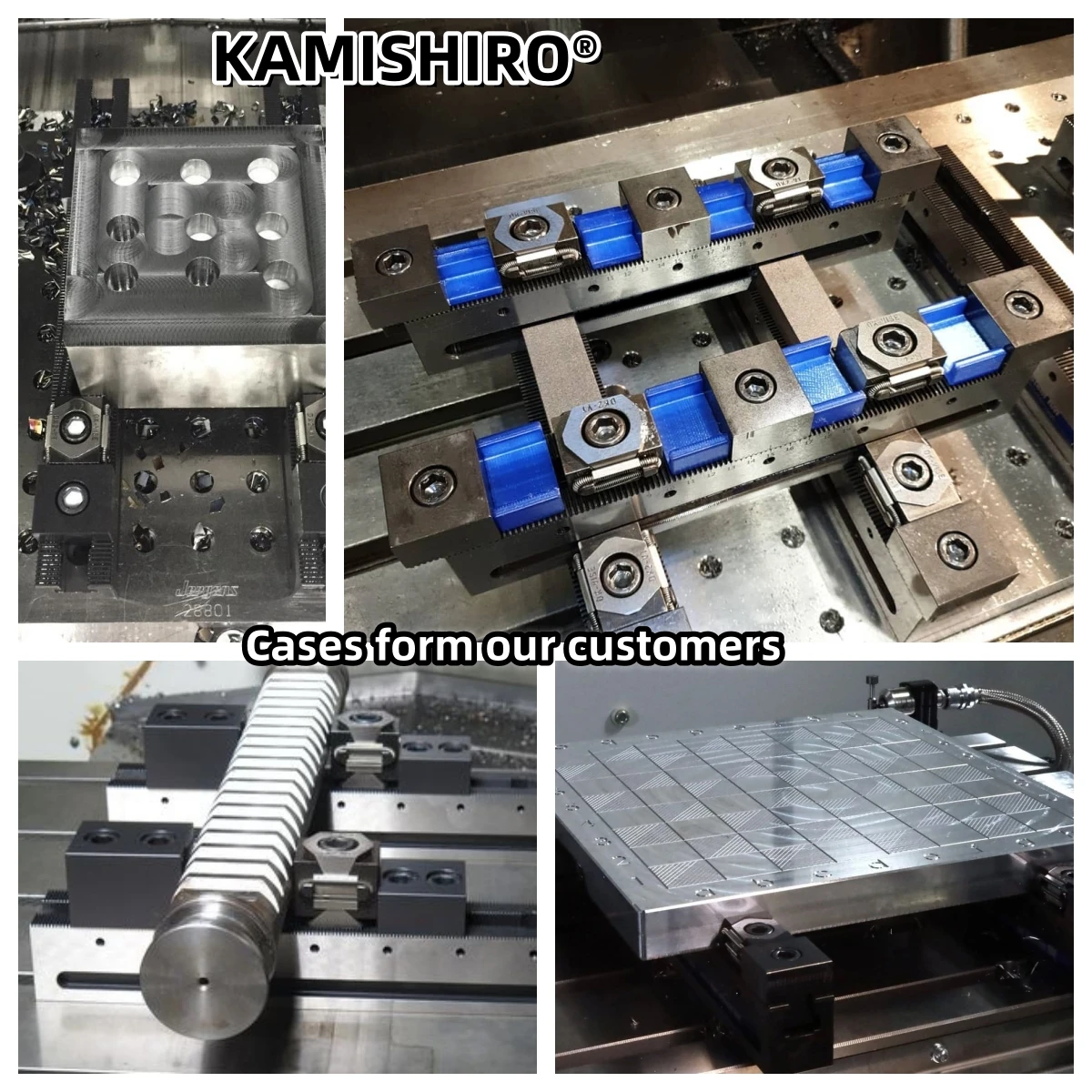 Kamishiro multi estação torno de precisão para máquina cnc 3thaxis sistema de fixação de 4 eixos universal cnc vice luminárias line up torno