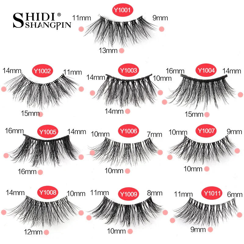 Medias pestañas postizas 5/10, suaves, naturales, ojo de gato, herramienta de maquillaje, extensión, esponjosas 6