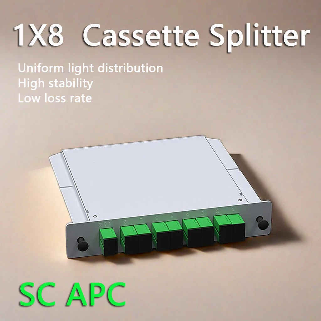 

1x8 LGX Box Cassette Card Inserting SC/APC PLC Splitter Module 1:8 Ports Fiber Coupler