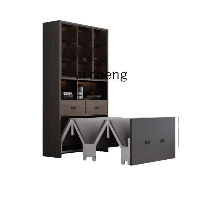 

TQH Invisible Tibetan Study Integrated With Retractable Balcony Storage On Wall Wardrobe Folding Bed