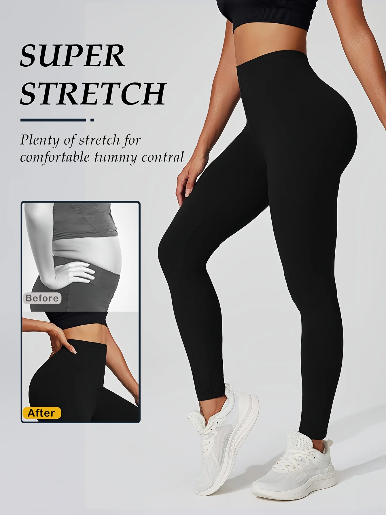Spring Black High Waist Yoga Leggings Super Stretch Tummy Control Butt Lifting Gym Pants for Women Fitness Running Loungewear