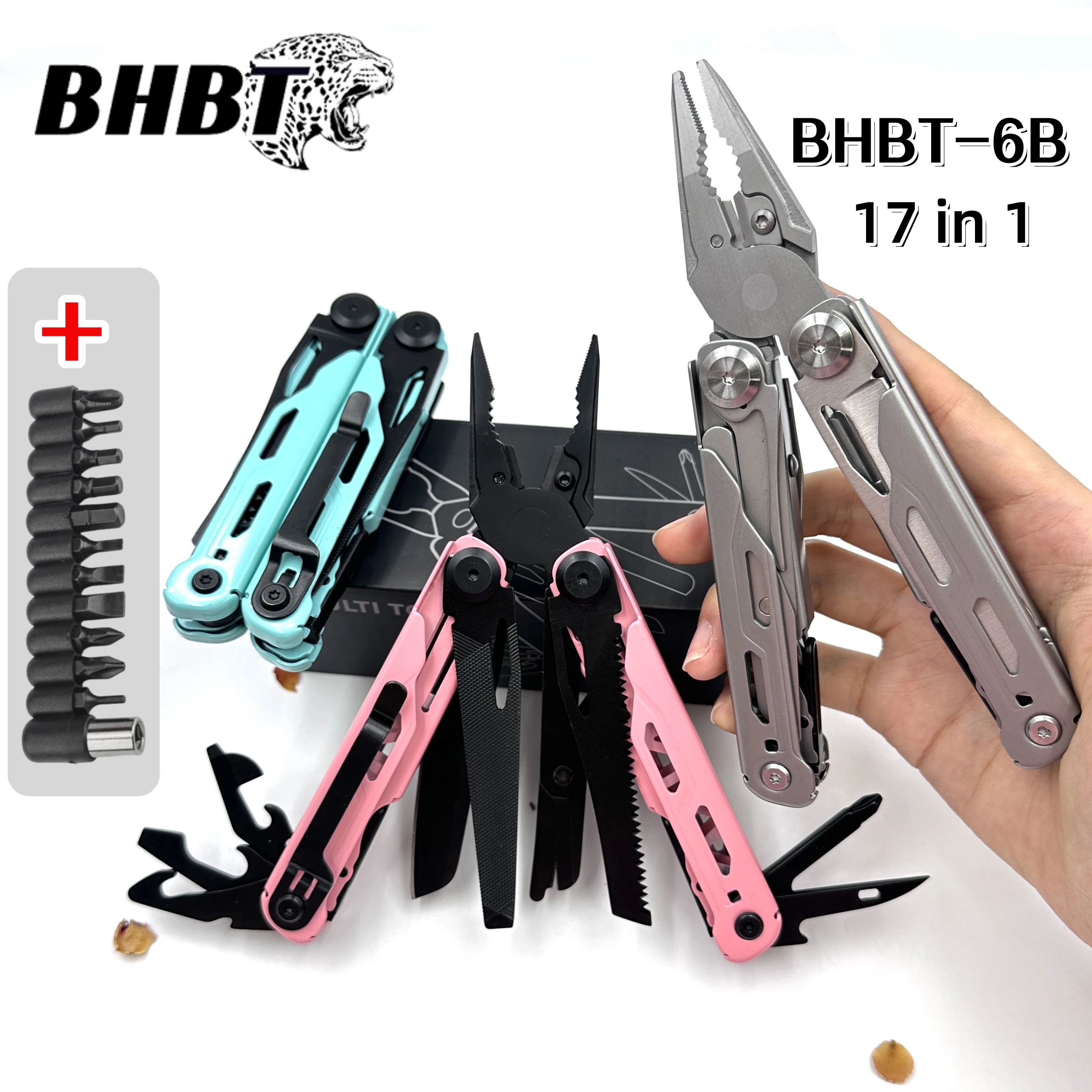 BHBT 6B متعددة الوظائف التخييم كماشة القاطع مفك البراغي في الهواء الطلق العسكرية التكتيكية بقاء Multitool جيب سكين للفرد