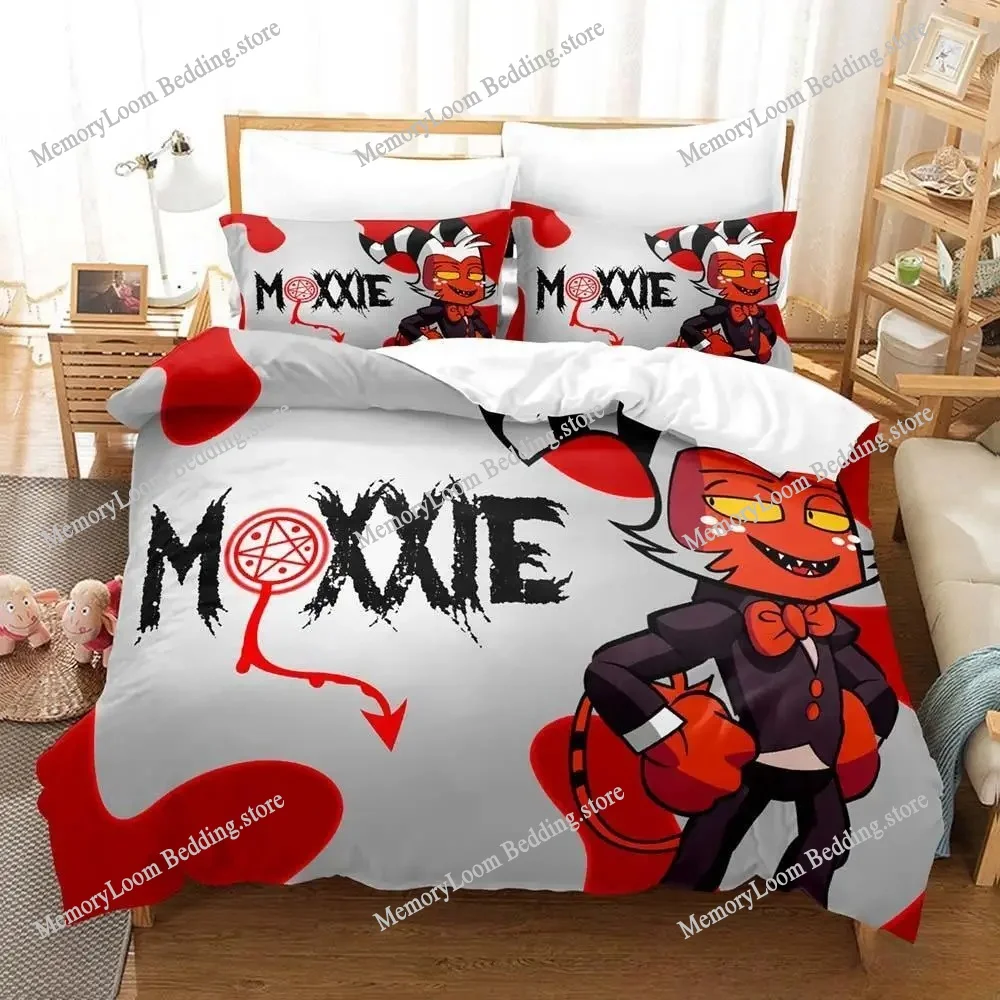 

3D Print Anime Moxxie Boss Bedding Set Single Twin Full Queen King Size Bed Set Adult Kid Bedroom Duvet Cover Sets Home Textiles
