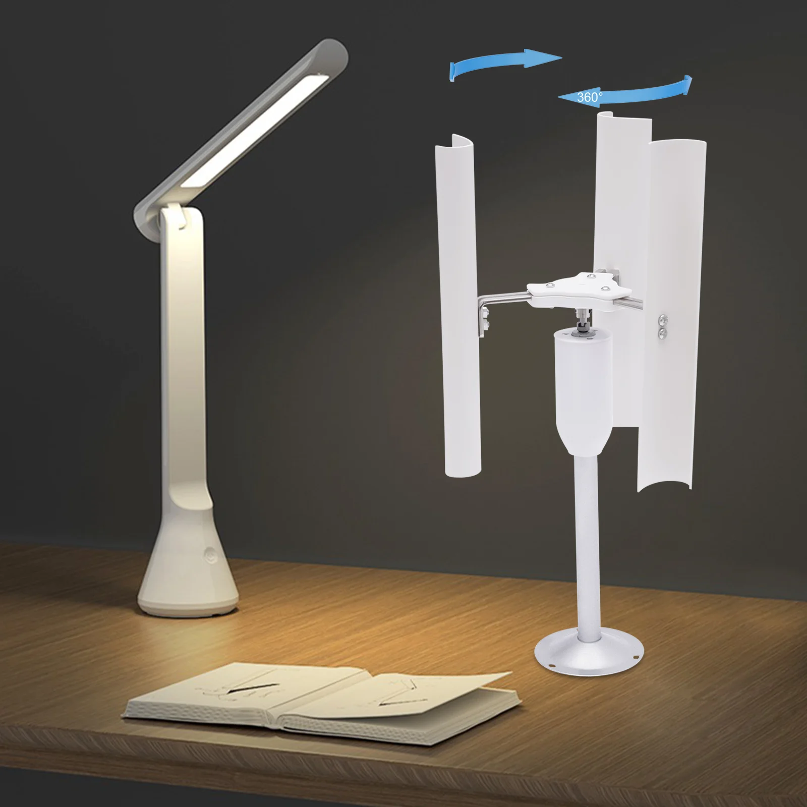 

BYMAOCAR 20 Вт ветрогенератор с вертикальной осью для домашних экспериментов, образовательная модель с прочными лезвиями из ПВХ и тихий двигатель 36 дБ