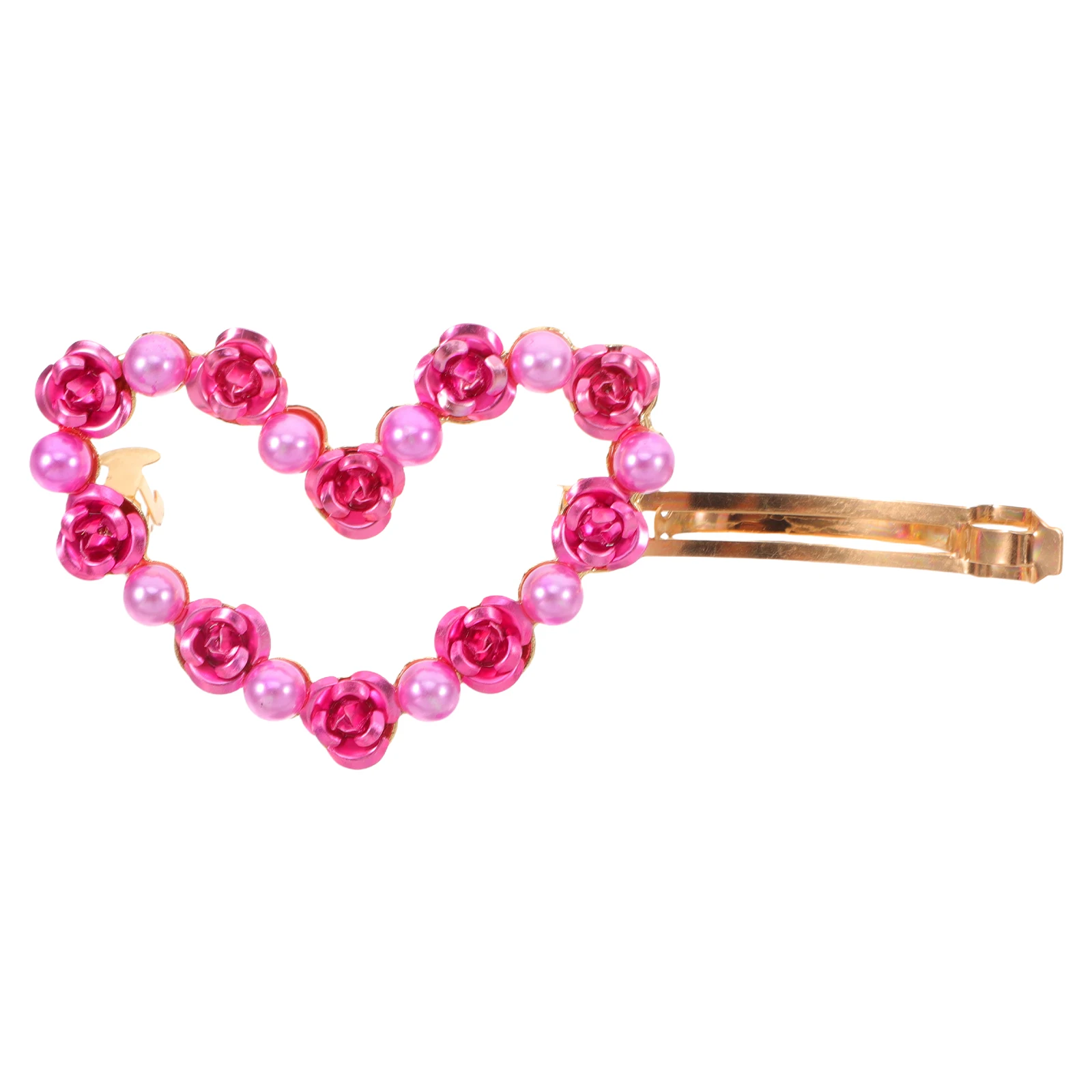 

Heart Shaped Hairpin Rhinestone Clips Elegant Women Hollow Ponytail Barrettes Metal Vintage Thin Hair Accessories