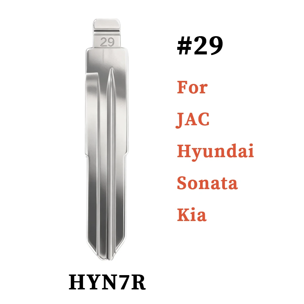

Универсальный сменный заготовочный ключ-лезвие без нарезки # 29 HYN7R для KeyDiy VVDI JMD: головка автомобильного ключа-пульта для JAC, Hyundai Sonata, Kia