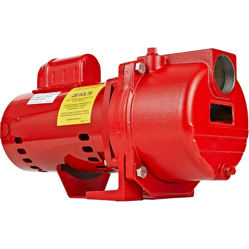 

115/230 Volt, 1.5 HP, 71 GPM Cast Iron Sprinkler/Irrigation Pump with Thermoplastic Impeller, Red, 97101501