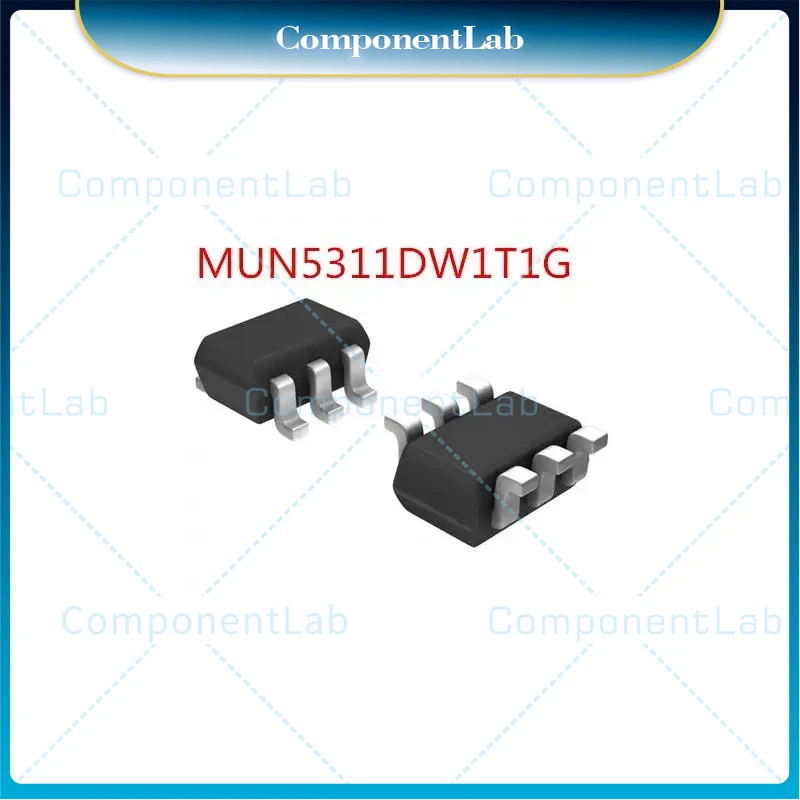 50-100PCS/LOT  MUN5311DW1T1G type 11 surface mount SOT363 50V 100mA NPN transistor