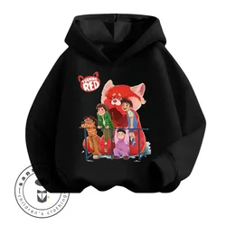 2024 Turning Red Cartoon Inspired Long Sleeve Apparel Crafted Comfort Breathability Children's Spring Fall Long Sleeved Hoodie