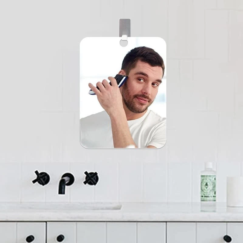 

New Style Bathroom Shower PC Anti-Fog Mirror, Washroom Makeup Mirror, Men's Shaving Mirror, Portable Handheld Vanity Mirror