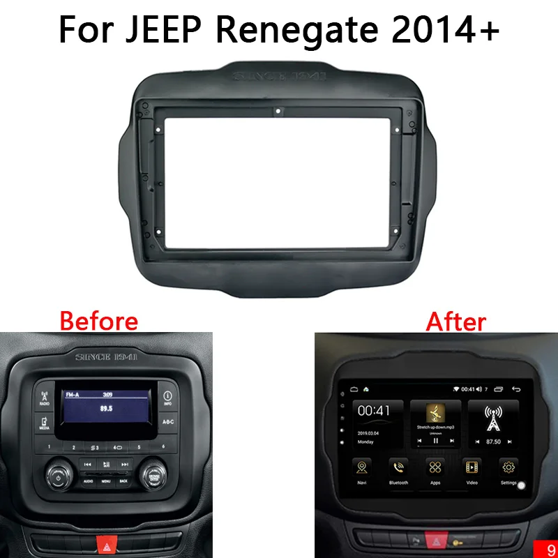 

Автомобильный радиоприемник для JEEP Renegado 2015-2020, авто стереоплеер, ремонт панели, комплект приборной панели, рамка, лицевая панель