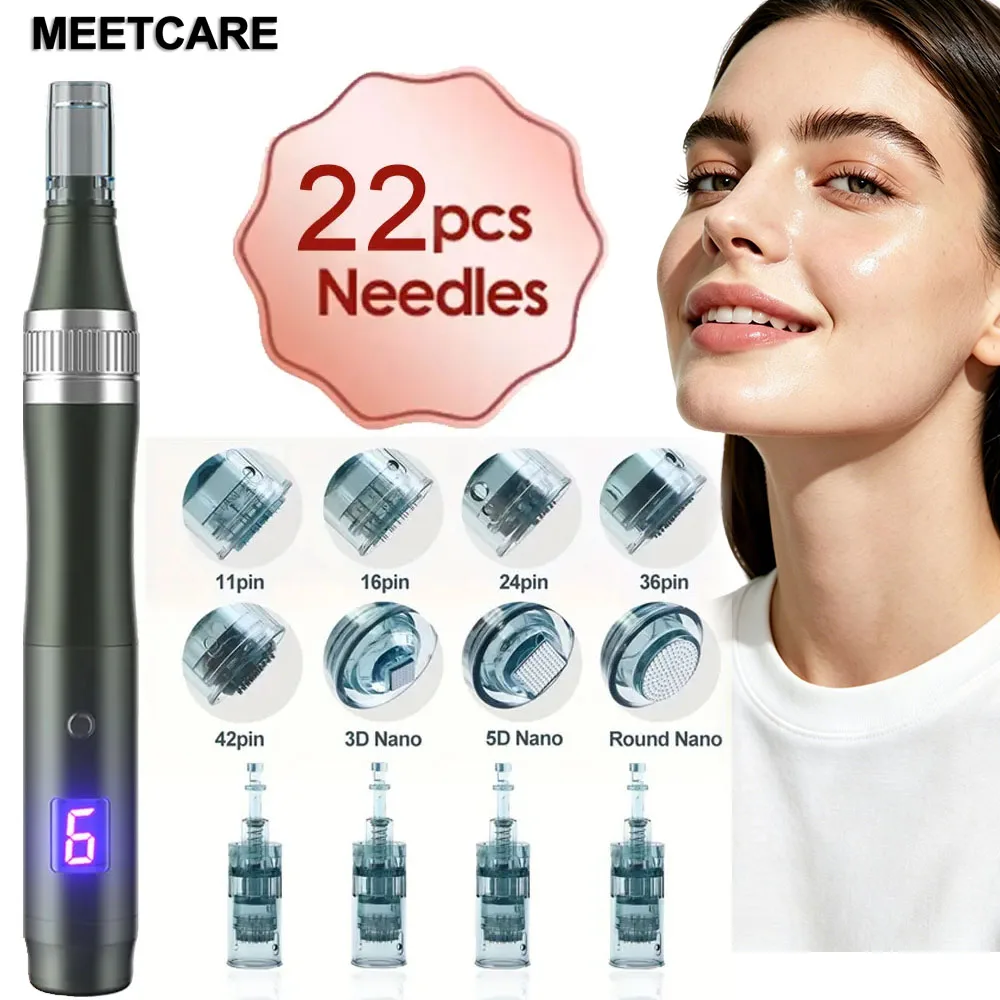 microneedle-derma-pen-with-20pcs-cartridge-micro-needles-wireless-dermapen-kit-beauty-skin-care-tool-machine-needle-length-02mm