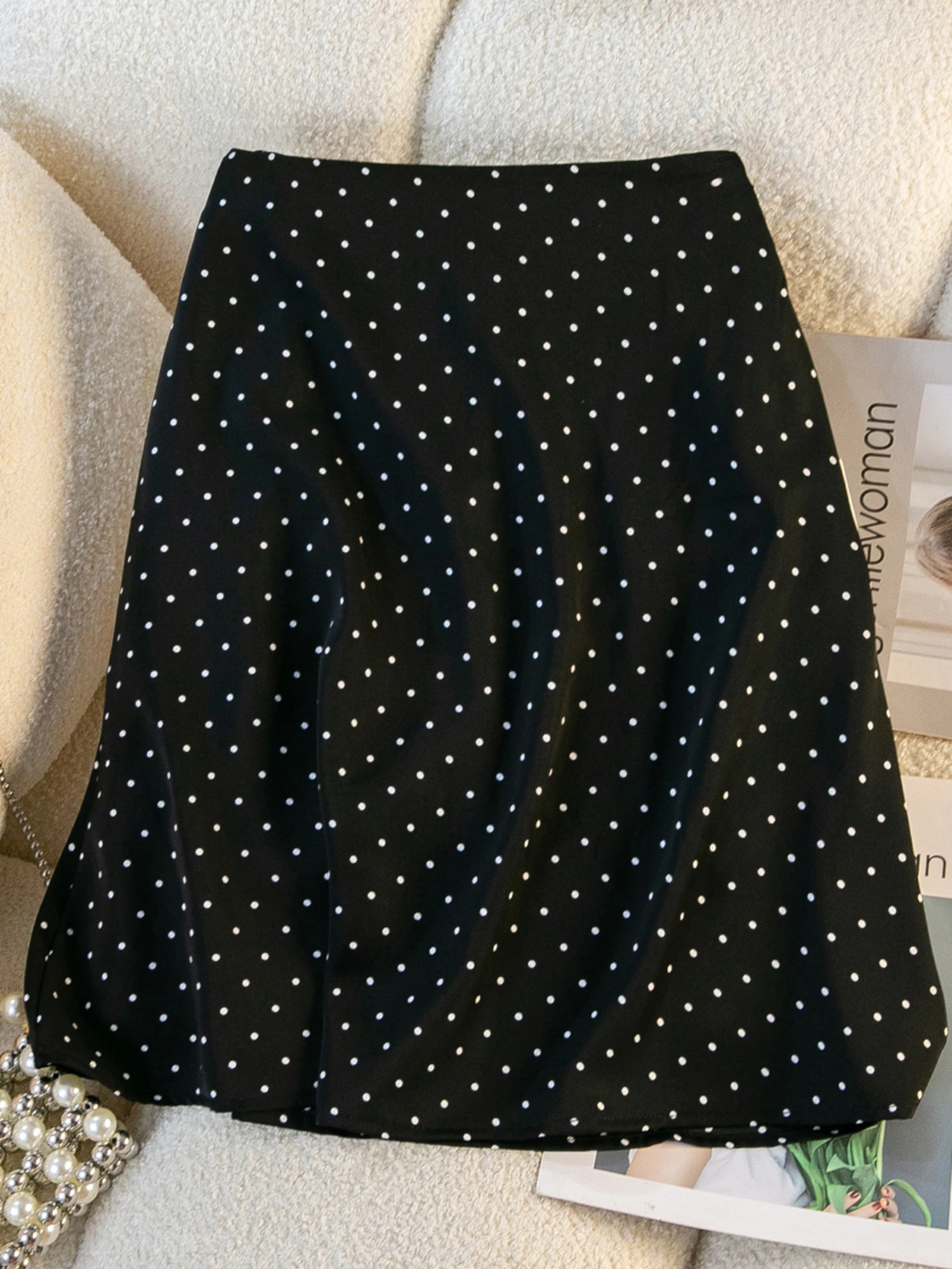 

Sweet Girl Polka Dot f Skirt Women's Spring Summer 2025 New Small Size Anti Aging a Line Skirt High Waist Red ort Skirt