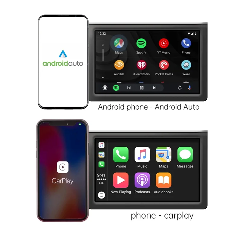 2-In-1 Wireless Carplay Android Auto Adapter Smart AI Box Dongle Support USB&Type-C Wired To Wireless Adapter-N34R