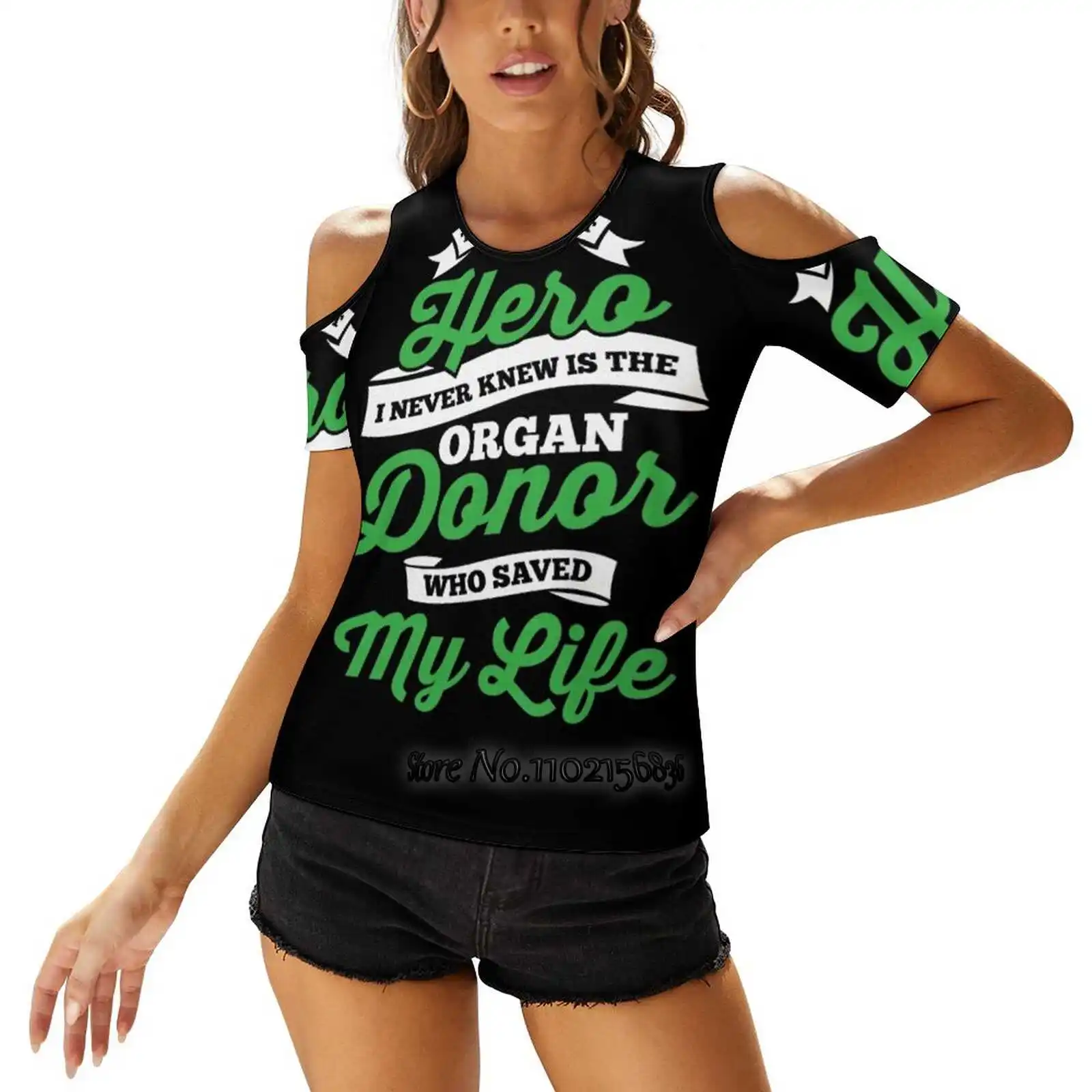 Organ Transplant Women'S T-Shirt Casual Short Sleeved Tops Tee Ladies Loose T Shirts Surgery Organ Donor Organ Donation Donate