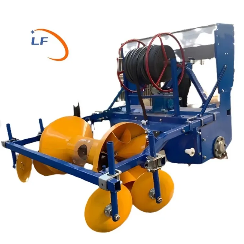 Vegetable Double Ridge Laminating and Ridging Fertilizing Machine with Motor and Gearbox for Four Wheeled Tractor
