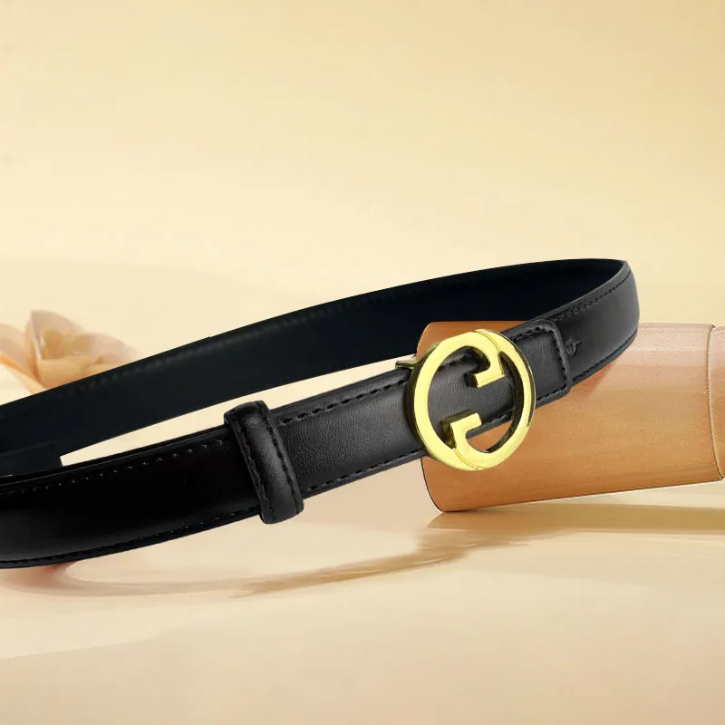 حزام خصر بإبزيم معدني فاخر جديد للنساء حزام أسود بقصة ضيقة متعدد الاستخدامات للارتداء غير الرسمي والاستخدام اليومي #1