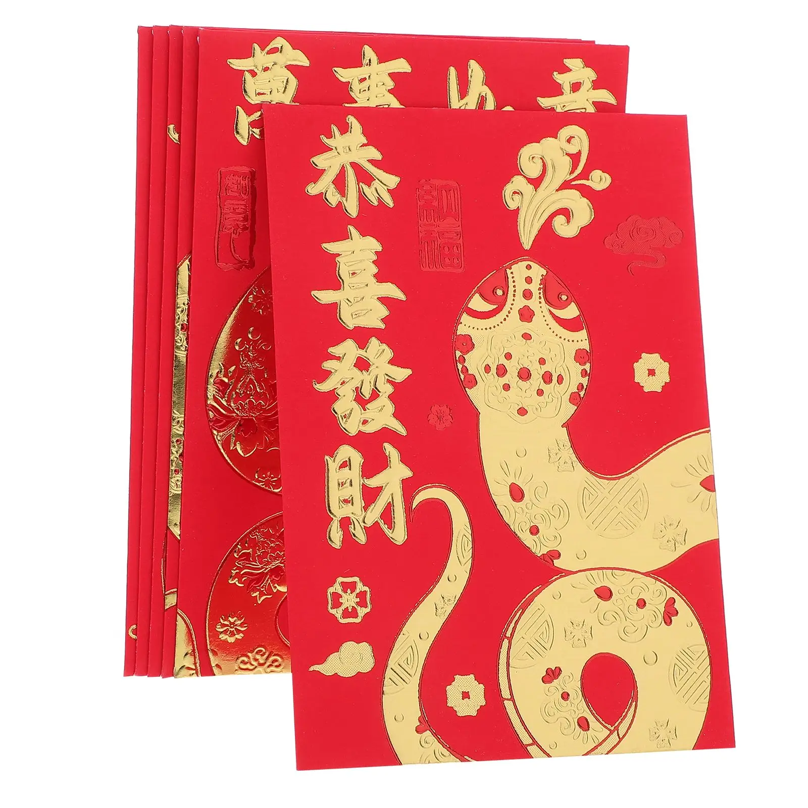 36pcs 2025 Chinese Snake Year Red Envelopes Birthday Spring Festival Red Packet Traditional Lucky Money Pockets New Year Gifts