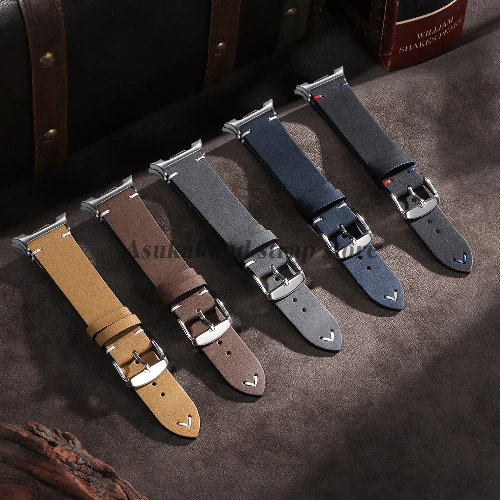 لساعة جالاكسي 8 الكلاسيكية 46 مللي متر رجال الأعمال سوار لساعة سامسونج جالاكسي 8 40 مللي متر 44 مللي متر حزام الساعات الجلدية البني حزام الساعات #2