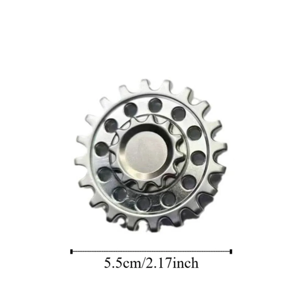 Cuscinetto silenzioso Giroscopio con punta delle dita Meccanico in materiale metallico Design del rotatore Spinner a mano Ruota dentata Pignone con punta delle dita Trottola