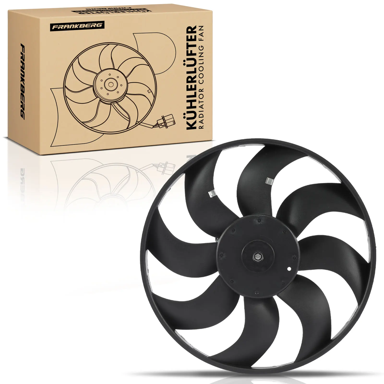 Frankberg 1x Motorradiator Enkele ventilator voor Opel Corsa D S07 1.3L-1.7L 2006-2014 55702236 1341399 85779