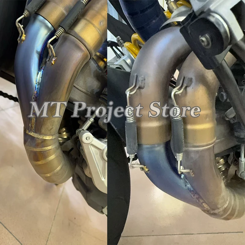 Slip On For DUCATI Hypermotard 950 SP 2019 - 2021 Motorcycle Exhaust System Middle Link Pipe Connect Original Muffler Escape