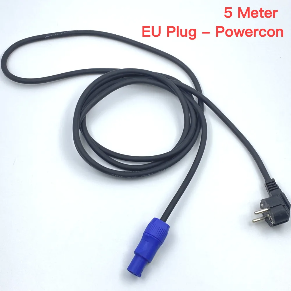 

5 м вилка европейского стандарта, разъем PowerCON, кабель питания 3x1,5 мм2, шнур питания AC220V для DJ Audio, сценическое освещение, светодиодные машины с эффектом подвижной головки