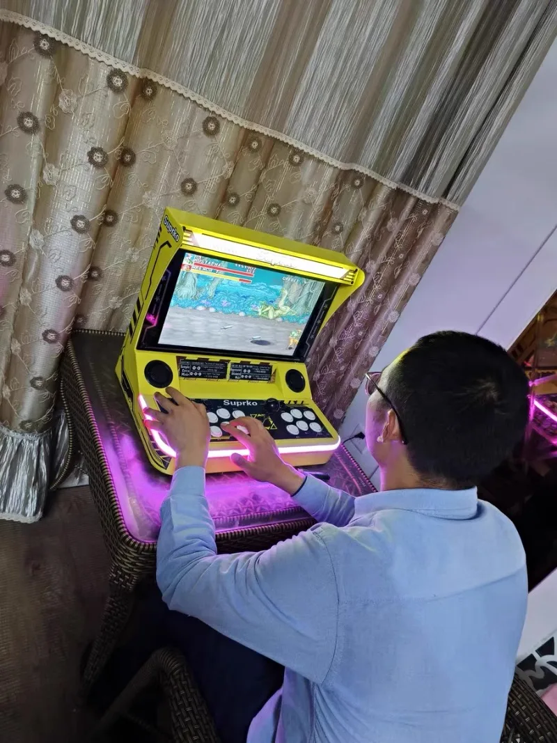 Desktop Scanning Code Sharing Rocker Arcade Double Coin-Operated Game Machine