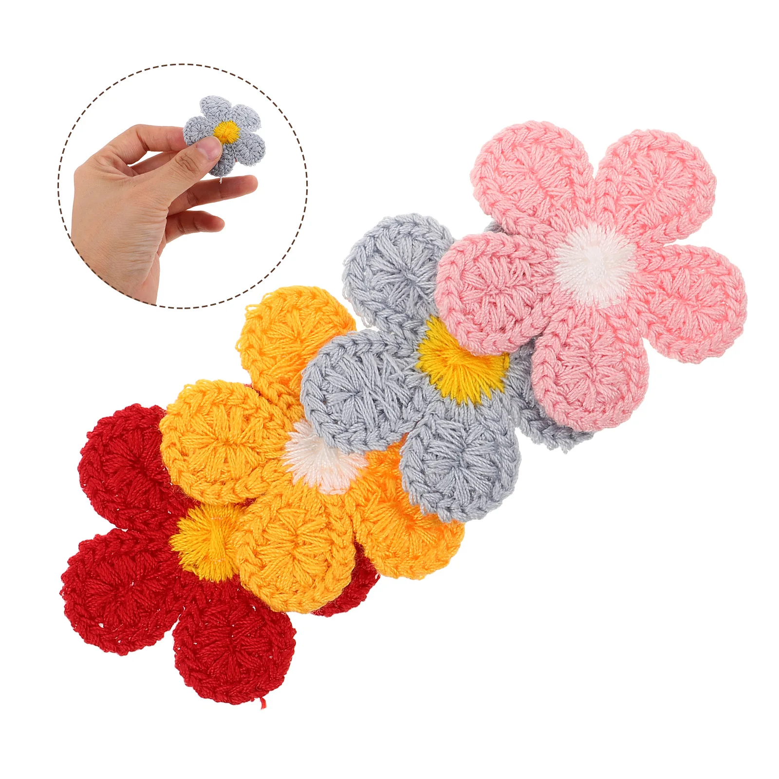 

40pcs Embroidery Lace Material Fabric Flowers Floral Patches for Sewing Applique Clothing Decorative Durable Embroidered Bead