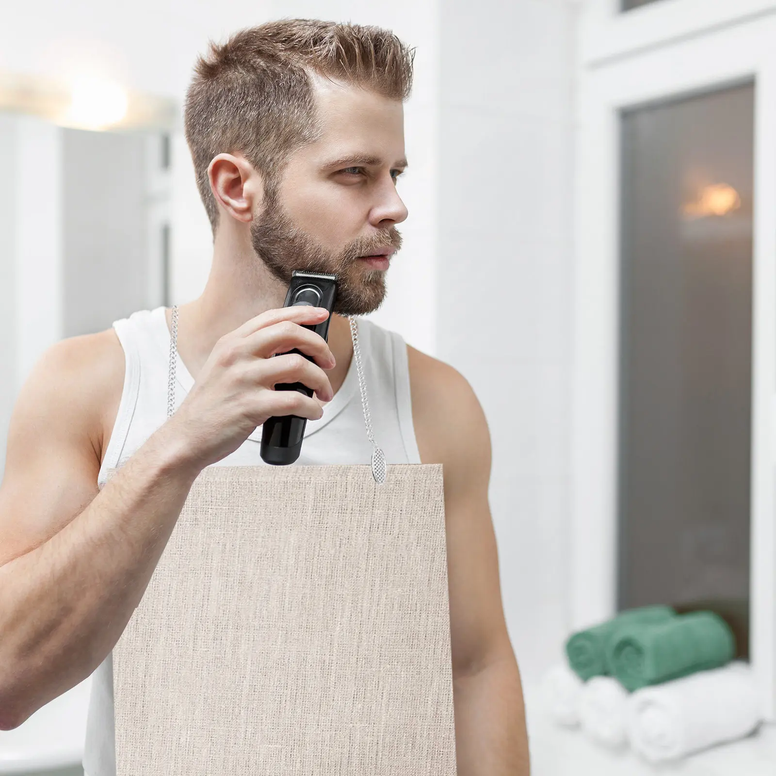 

5Pcs Napkin Clips Chain Compact Reusable Bib Holder Clips for Shirt Tie Protection Easy Carry Tableware Organizer Mealtime