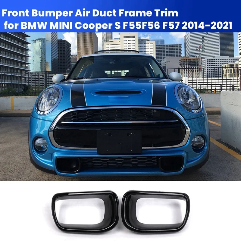 1Pair Front Bumper Air Intake Duct Frame Trim Cover For BMW MINI Cooper S F55/F56/F57 2014-2021 51117337809 51117337810