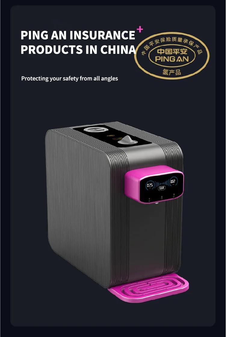 Aluminum Alloy Shell High-grade Intelligent Touch Screen Will Not Dirty Immediately Hot Type Gray Hydrogen Rich Water Machine