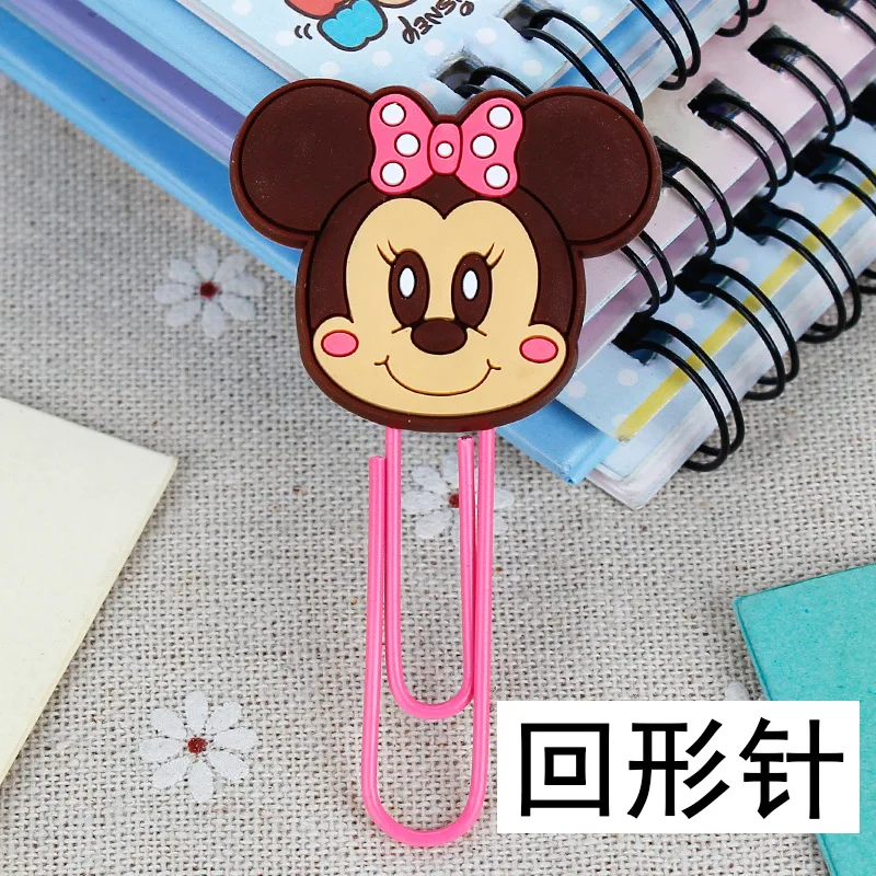 Cartoon Disney Friends Stitch Winnie The Pooh Style Clip Bookmark High Quality Metal Students Bookmark
