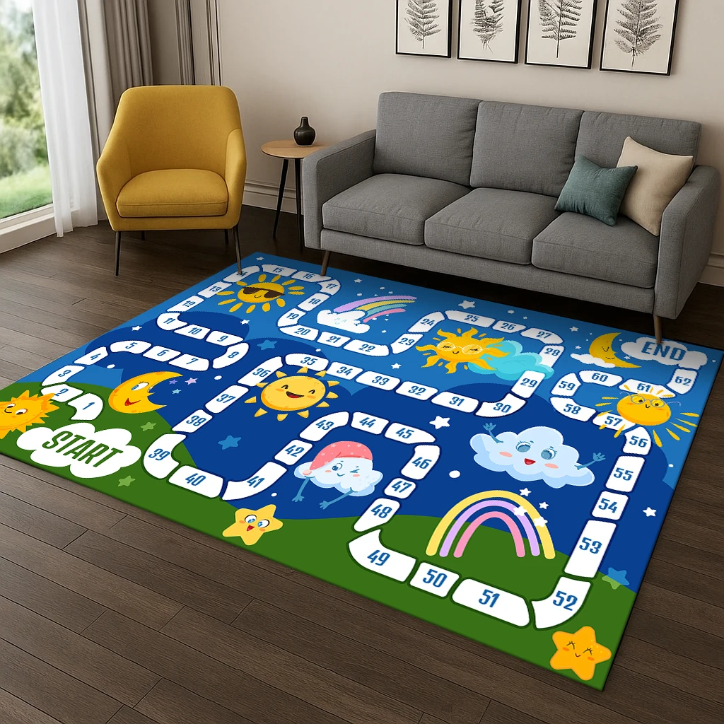 Kinder-Spielmatte, Autobahn, simulierter Stadtverkehr, Teppich, Teppich für Schlafzimmer, Wohnzimmer, Sofa, Fußmatte, Dekor, Kinderspiel, rutschfeste Bodenmatte