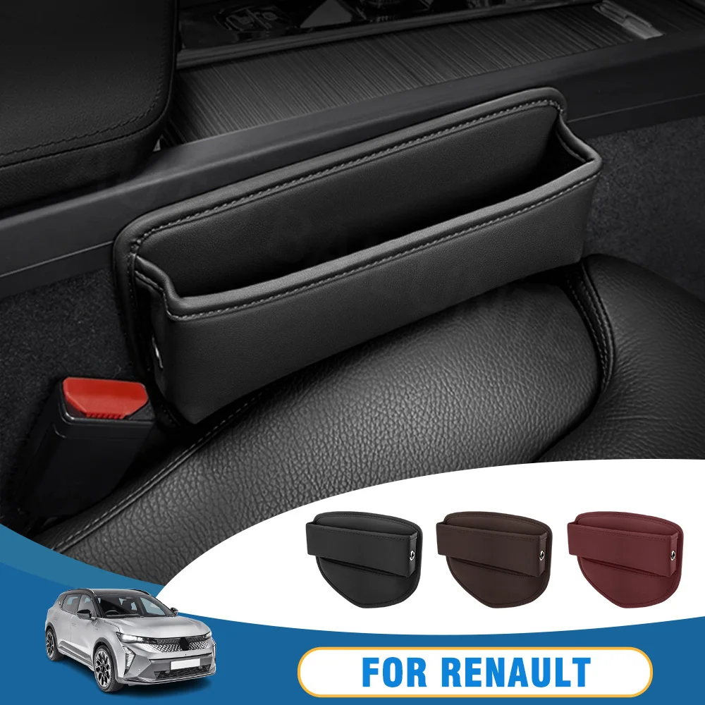 Für Renault Laguna Megane Twingo Clio MK2 MK3 MK4 MK5 Arkana Kadjar Auto Sitz Lücke Organizer Lagerung Box Leder Zubehör