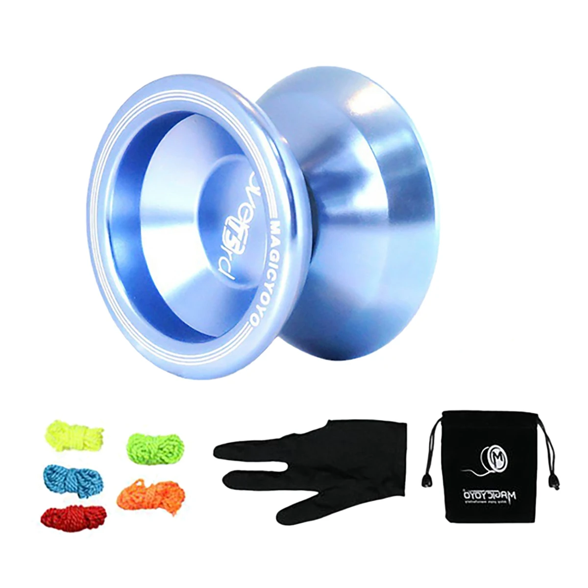 MAGICYOYO T5 Aluminum Alloy Metal Yoyo D54mm 8-Ball Bearing with 5 Strings,YoYo Bag,Glove