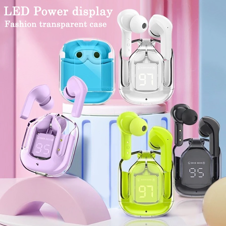 

XT16 Wireless Bluetooth 5.3 Headphones Tws In -Ear Sports Earphones with Microphone Led Digital Display for Call Game Music