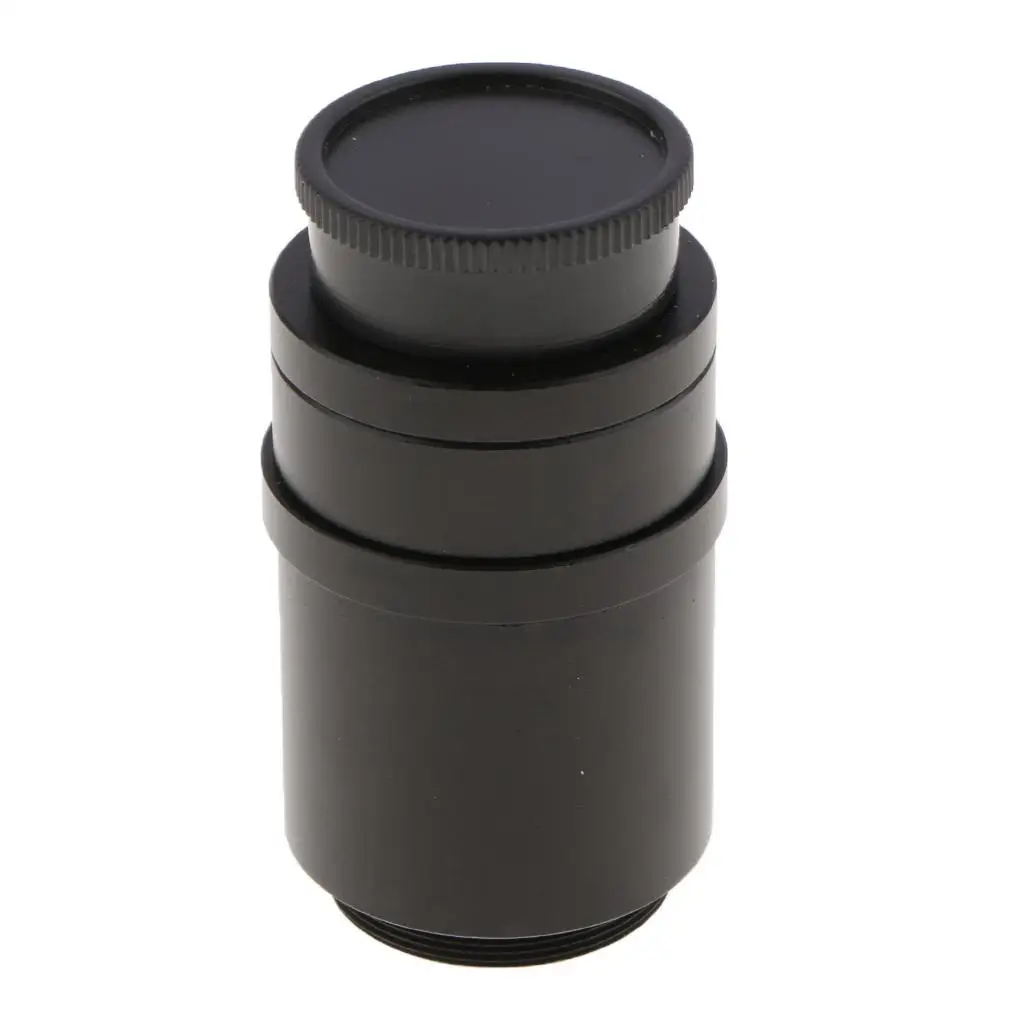 Microscope C Mount Adapter Lens 1X CCD Interface Connector Black for Amscope SZM Stereo Microscopes