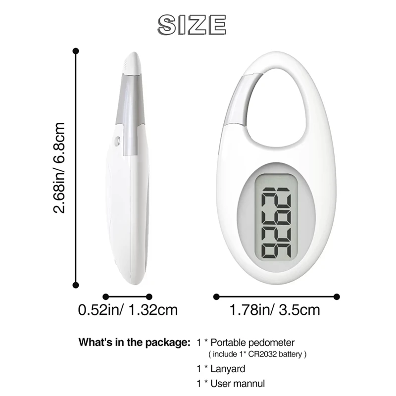 Mini Digital Pedometer 3D Walking Step Counter Blue & YellowJAS